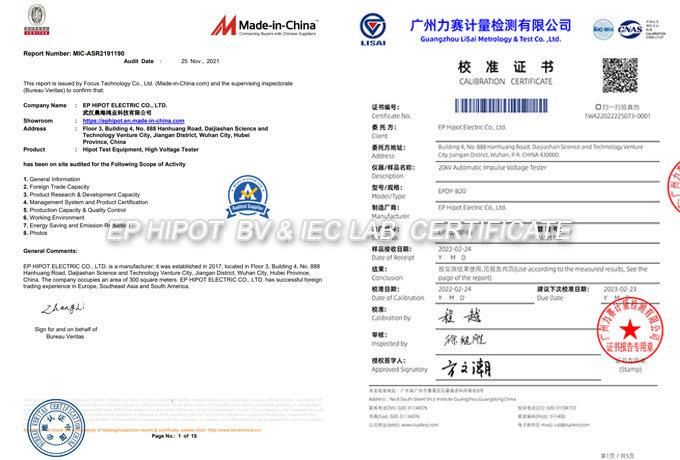 Epdy-B20 Impulse Voltage Generator 20kv Surge Comparison Tester