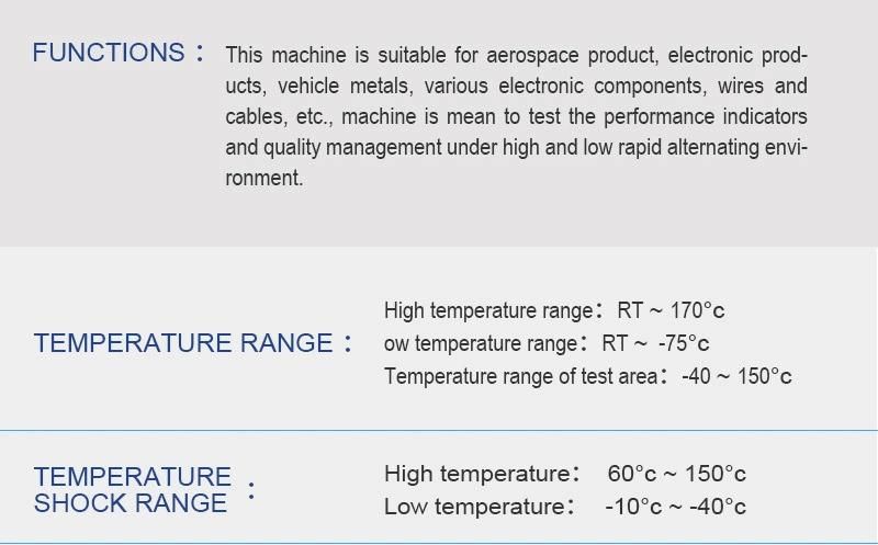 Electronic Laboratory Constant Temperature Humidity Thermal Shock Testing Chamber