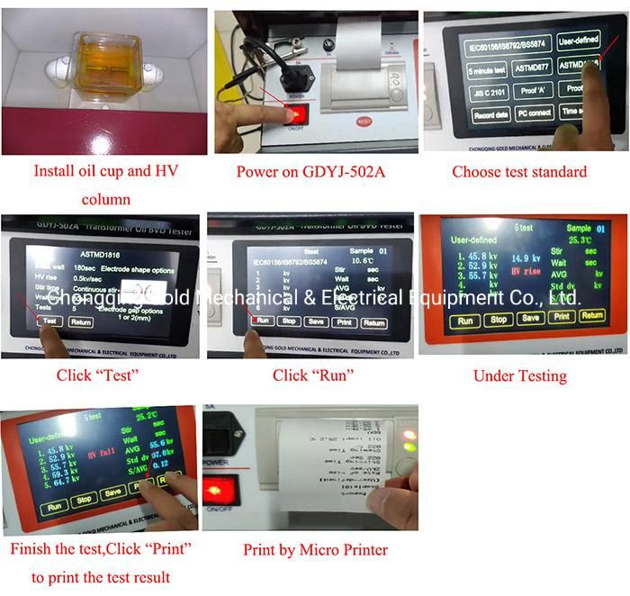 LCD Touch Screen 80kv Transformer Oil Dielectric Strength Tester Insulating Oil Bdv Tester