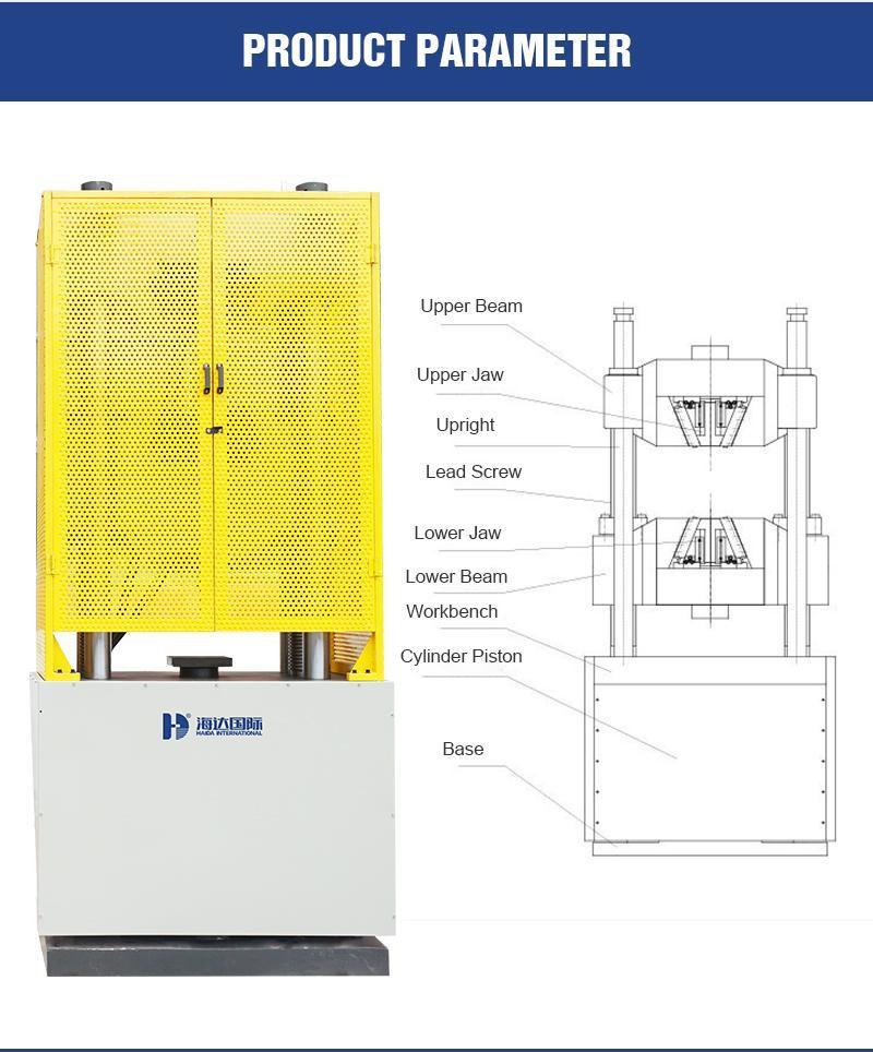 Customize Automatic 1000kn Max Hydraulic Universal Compression Tensile Laboratory Testing Machine