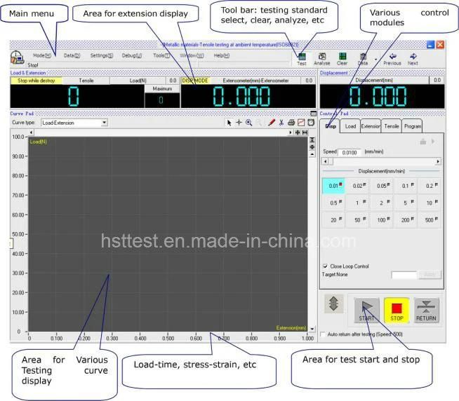 Computer Servo Control Universal Tensile Testing Machine with ASTM Standard