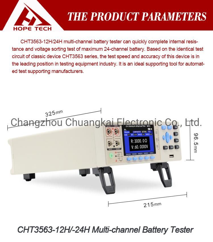 Cht3563-12h Hybrid Car Battery Tester Measure 12 Channels Batteries