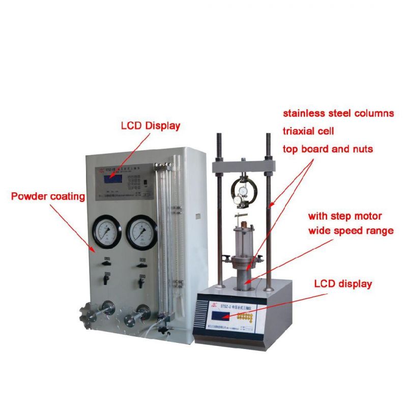 Triaxial Test Set (10KN Light-duty, 30KN midium Pressure, 80KN High Pressure)