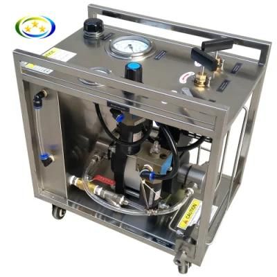 Portable Compact Air Driven Liquid Pressure Booster Test Pump Unit for Valve Pipe Testing