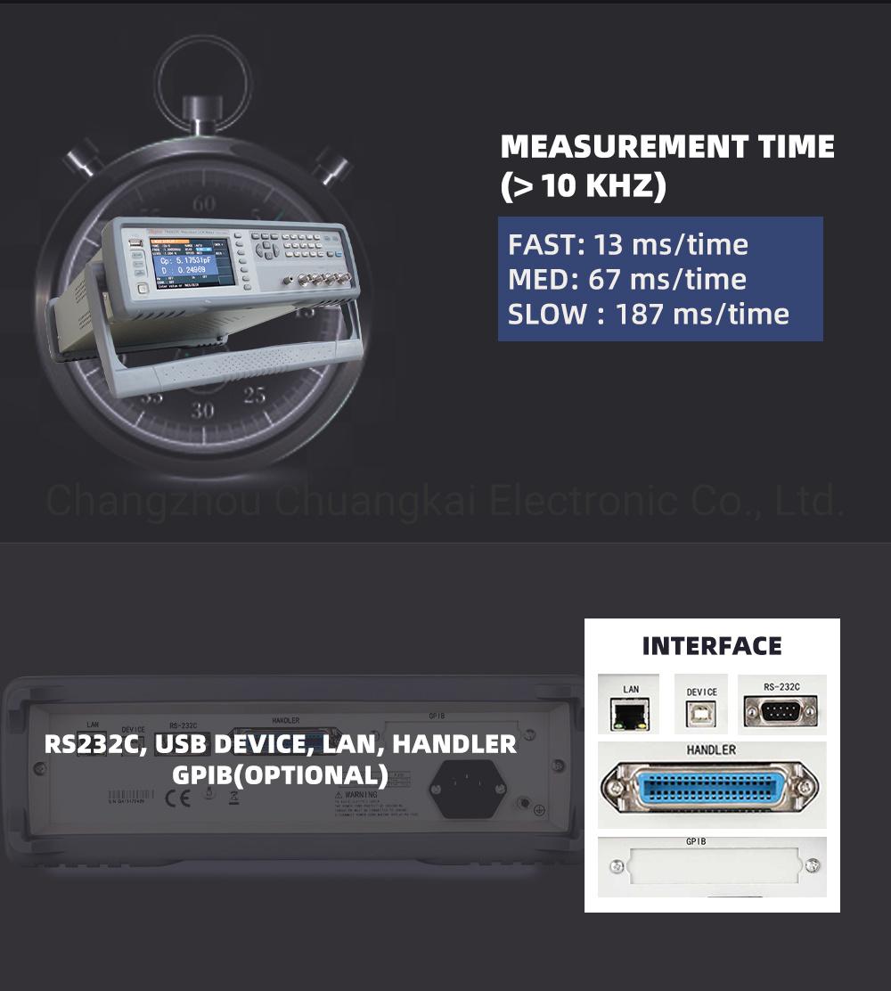 Th2827A Precision Lcr Tester with Frequency Range 20Hz-300kHz Capacitance Meter